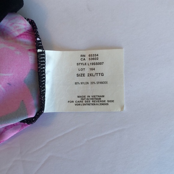 𝅺exercise tank top Hawaii flower print 2XL - Picture 4 of 4